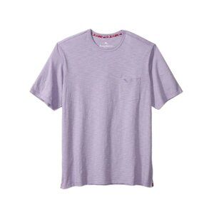 Tommy Bahama Bali Beach Crew T-Shirt Mens Small Lilac Fog Chest Pocket